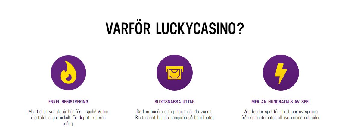 Bild från hemsidan på lucky casino och spelen 4