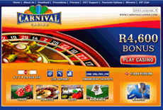 Carnival Casino homepage screenshot