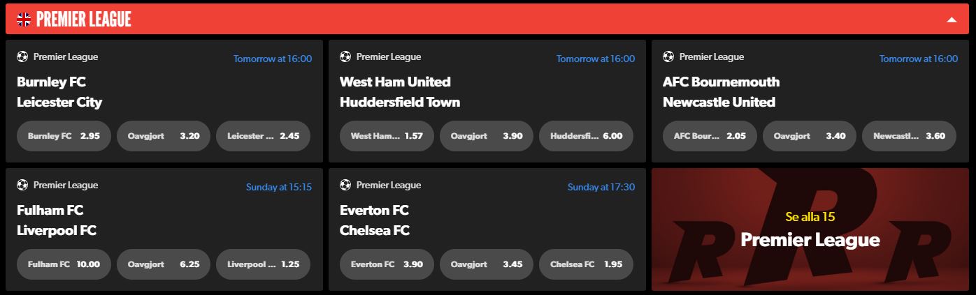 rizk casino odds och sportsbook med massa live spel