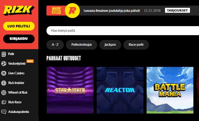 rizk casino pelaa ilmaiseksi
