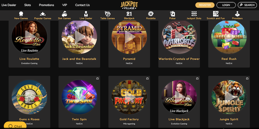 Jackpot Village Casino 娱乐场简介