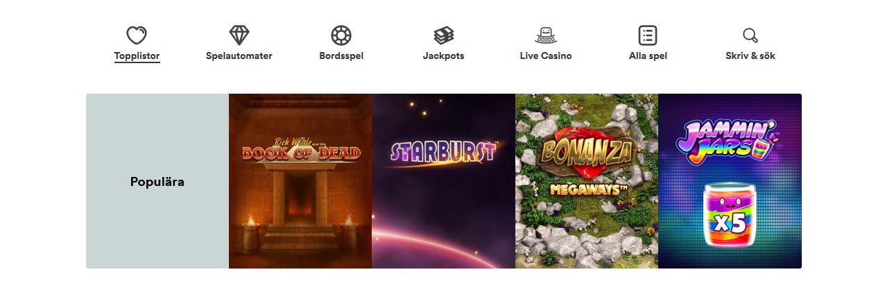 casumo casino spel och bonusar med alla speltyper