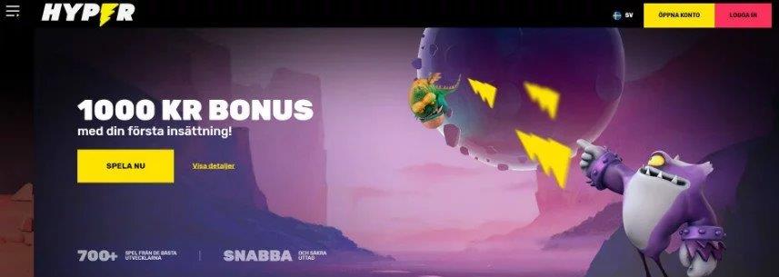 Hyper Casino Bonus och Recension 2019
