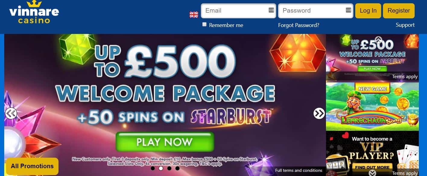 vinnare online casino promotion