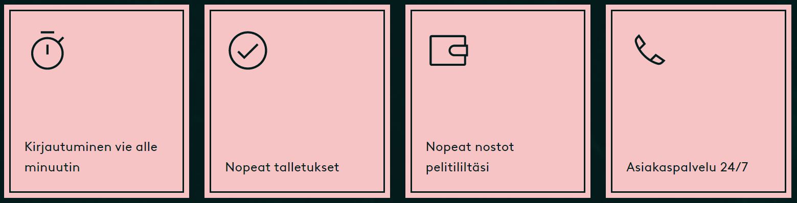 LiveCasino nopeat kotiutukset