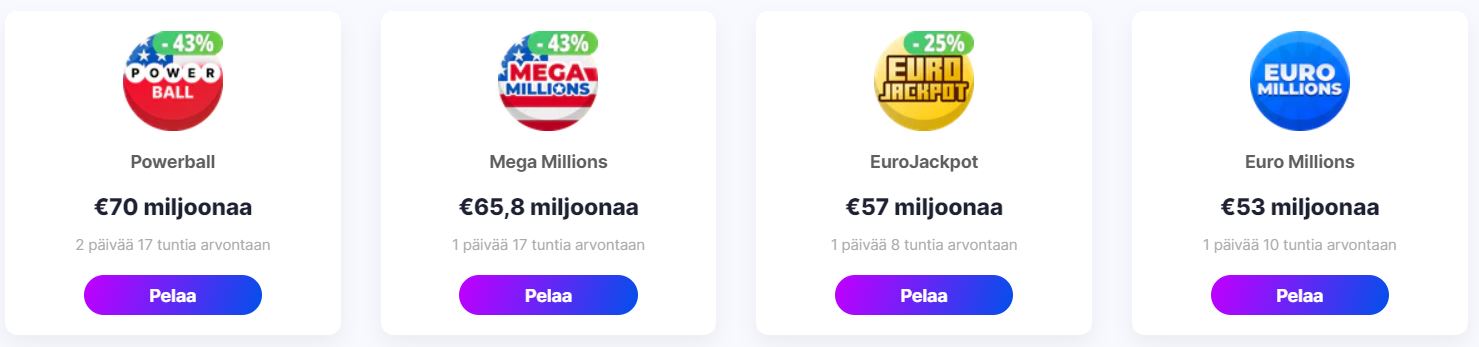 MegaRush Casino lottopelit