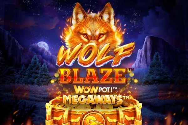 Logo image for Wolf blaze wowpot megaways
