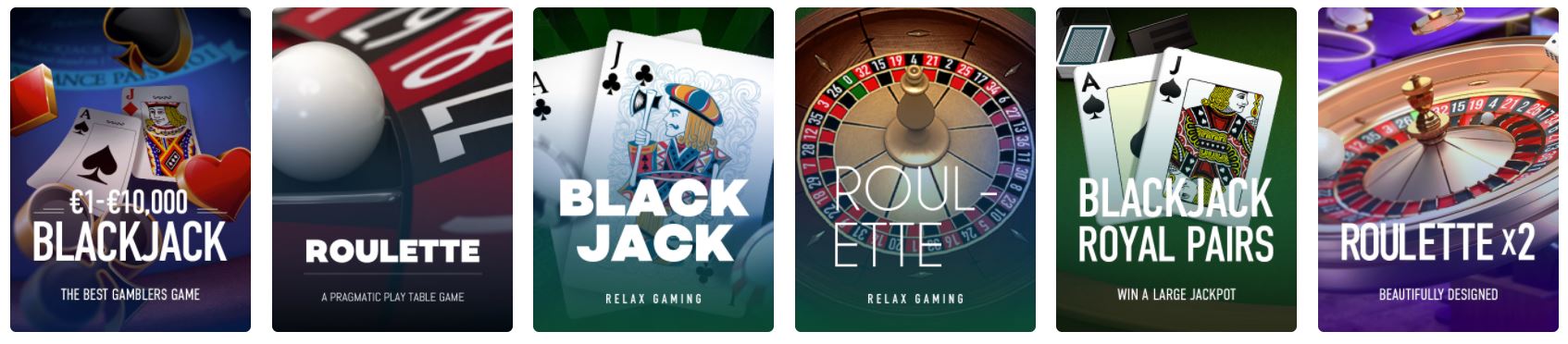 Ultra Casino pöytäpelit